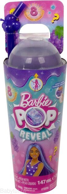 Кукла Barbie Pop Reveal Juicy Fruits Виноградная шипучка HNW44