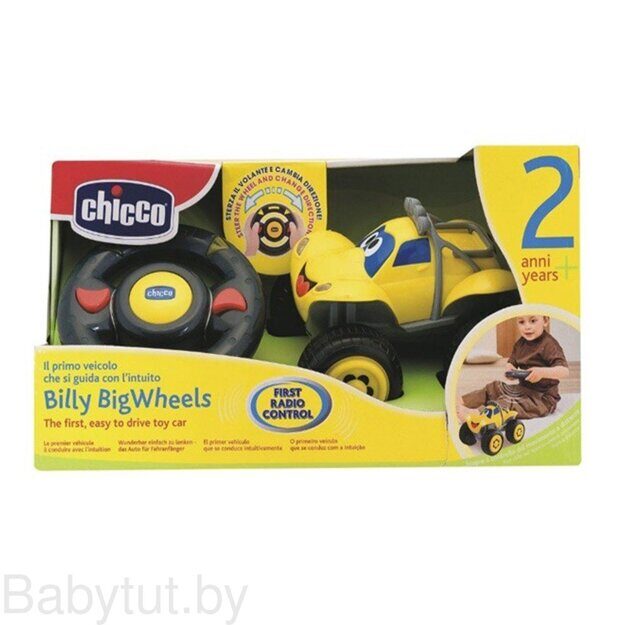 Машинка Chicco "Билли-большие колеса" желтая