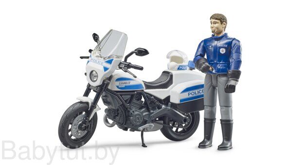 Полицейский мотоцикл Ducati Scrambler с фигуркой  Bruder 62731