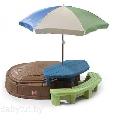 Детская Песочница со столиком и зонтом Step2 8437
