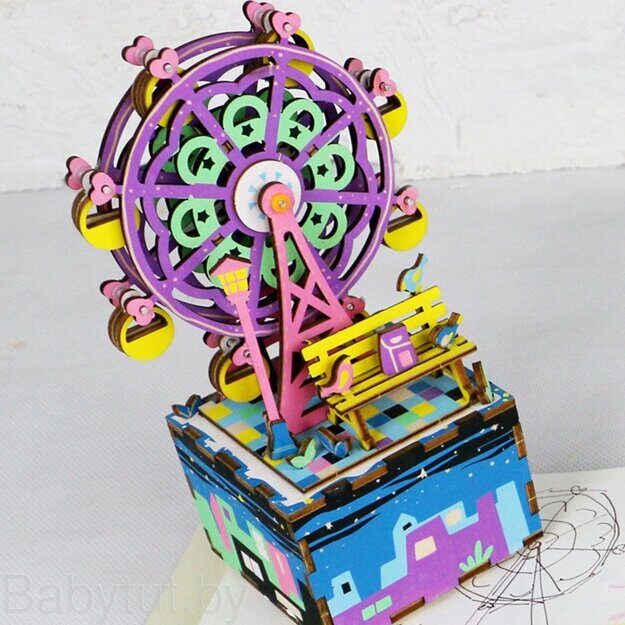 Музыкальная шкатулка-конструктор Robotime Колесо обозрения AM402