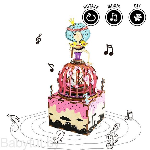 Музыкальная шкатулка-конструктор Robotime Принцесса AM405