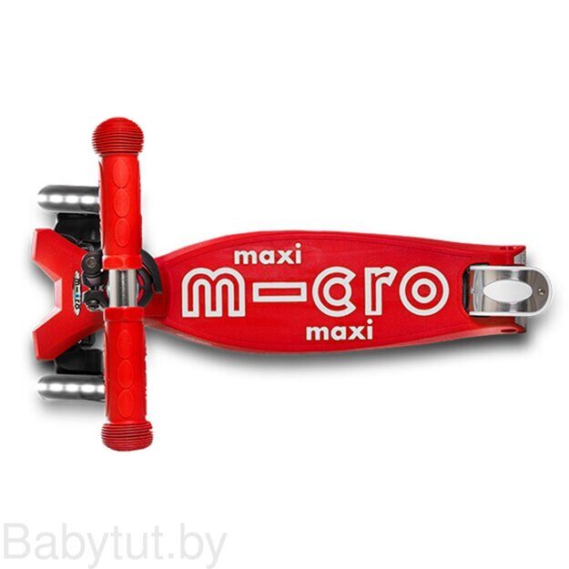 Самокат Micro Maxi Deluxe LED Красный