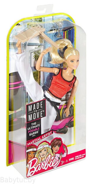 Кукла Барби Безграничные движения Barbie Made To Move - Каратистка