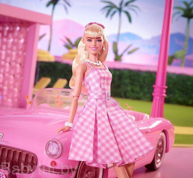 Кукла Barbie The Movie в клетчатом платье HPJ96