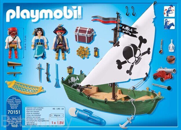 Конструктор Пиратский корабль Playmobil 70151