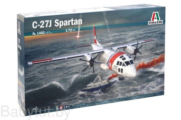 Сборная модель военно-транспортного самолета ITALERI 1:72 - C-27J Spartan
