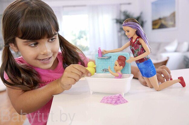 Кукла Barbie Скиппер и набор мебели FXH05