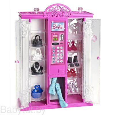 Игровой набор Barbie Шкаф-автомат модных аксессуаров BGW09