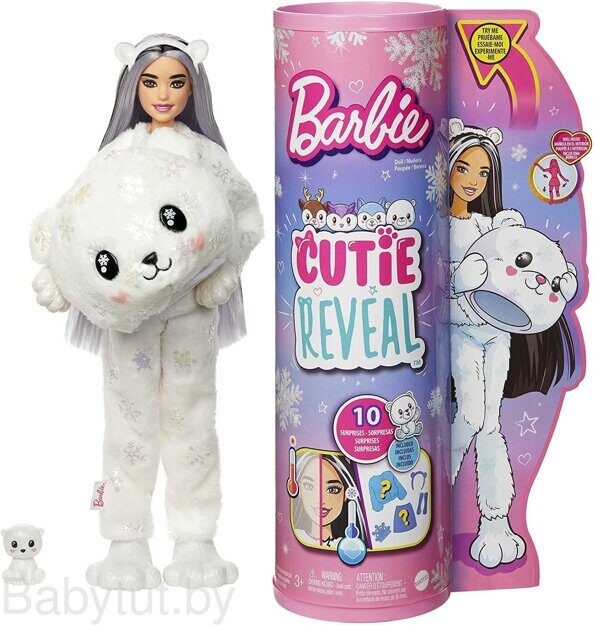 Кукла Barbie Cutie Reveal Белый мишка HJL64