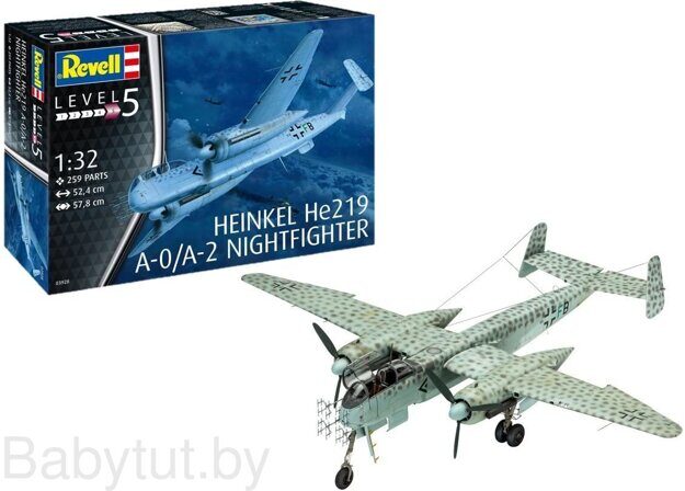 Сборная модель истребителя Revell 1:32 - Немецкий истребитель Heinkel He219 A-0/A-2 Nightfighter