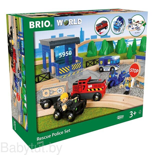 Железная дорога Brio Полиция 33845