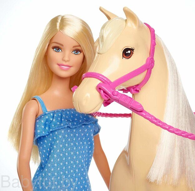 Кукла Barbie Барби с лошадью FXH13