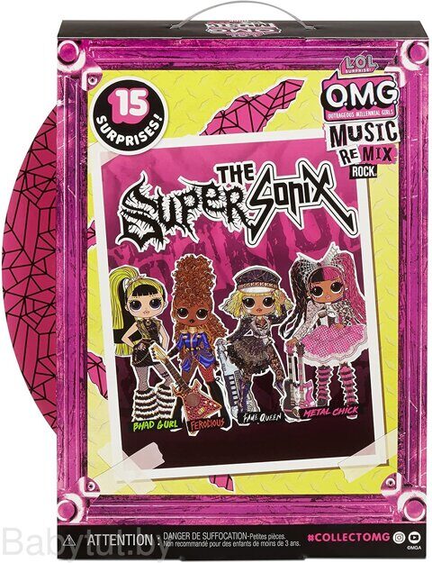 Кукла L.O.L. Surprise OMG Music Remix Rock Metal Chick с электрогитарой 577577