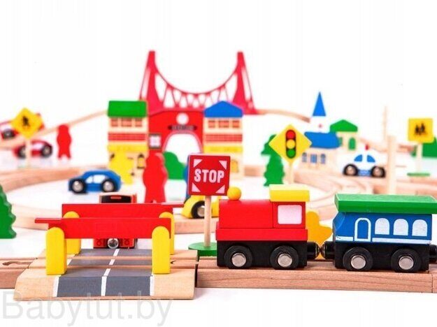 Железная дорога Eco Toys 90 элементов HM014665