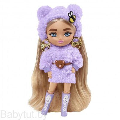 Кукла Barbie Экстра Minis в сиреневом пушистом наряде HGP66