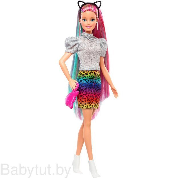 Игровой набор Barbie Разноцветные волосы GRN81