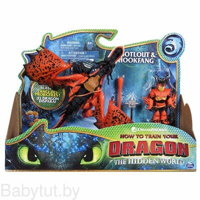Dragons Дрэгонс Игровой набор дракон Кривоклык и фигурка Сморкала 66621