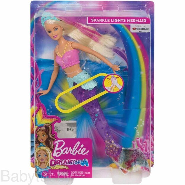 Кукла Barbie Мерцающая русалочка Dreamtopia GFL82