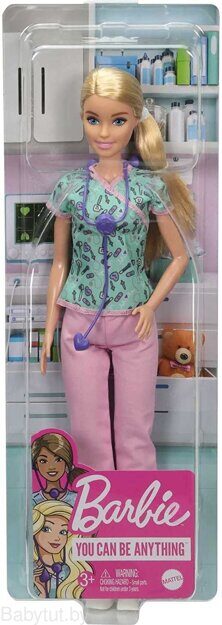 Кукла Barbie Кем быть? Медсестра GTW39