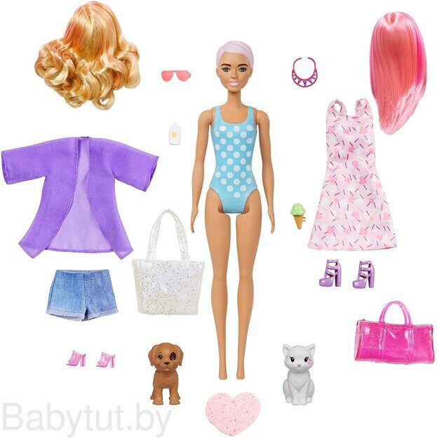 Кукла Barbie Невероятный сюрприз Color Reveal Вечеринка и пляж GPD55