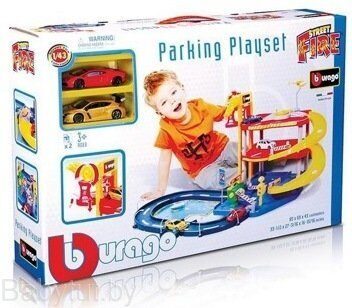 Паркинг Bburago 3-х уровневый + 2 машинки 18-30025