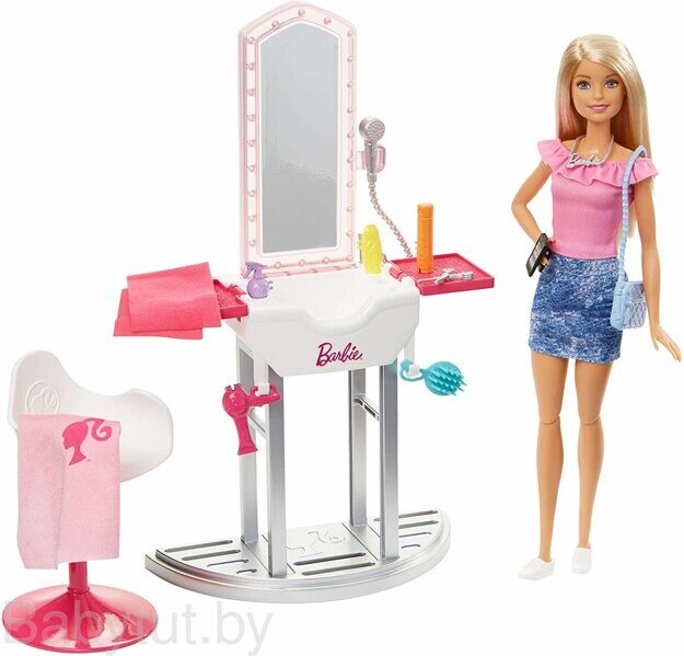 Игровой набор Barbie Салон красоты парикмахерская FJB36