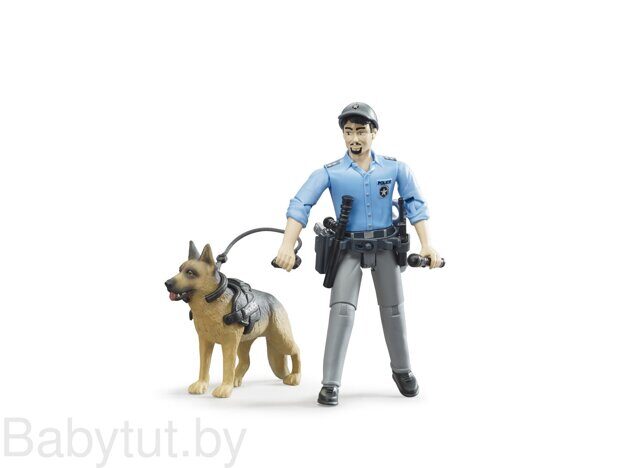 Фигурка полицейского с собакой Bruder 62150