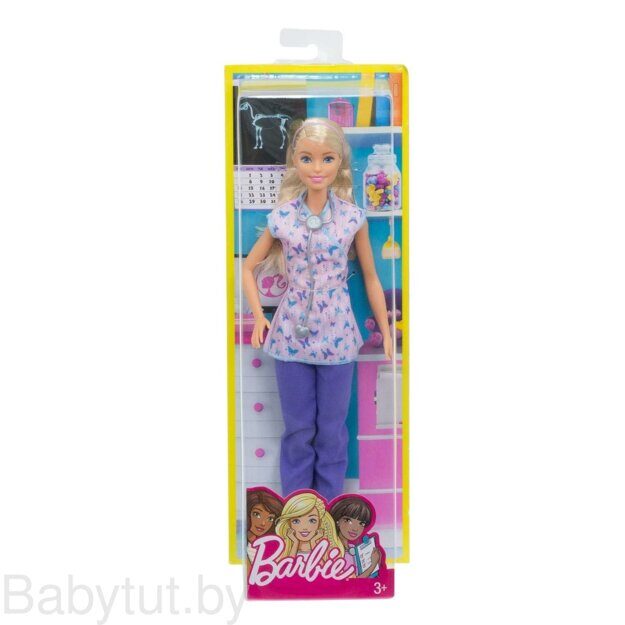 Кукла Barbie Кем быть? Врач DVF57