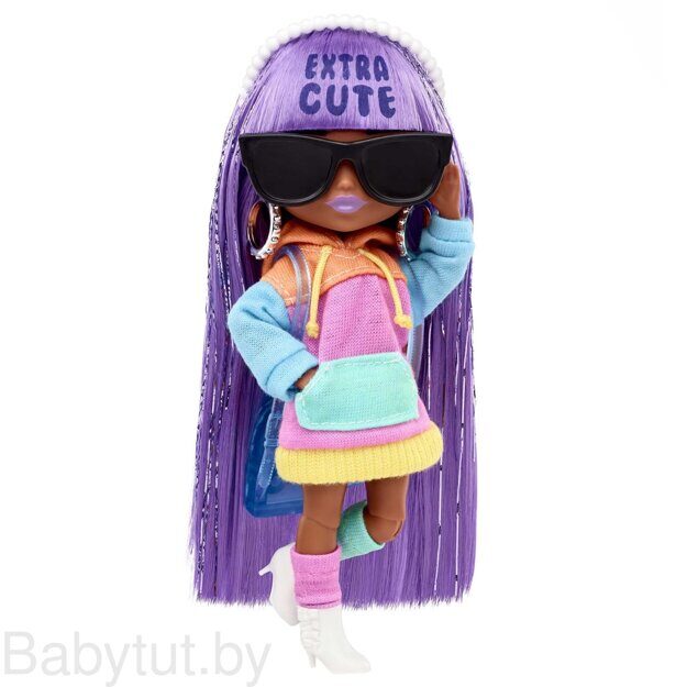 Кукла Barbie Экстра Minis с фиолетовыми волосами HJK66