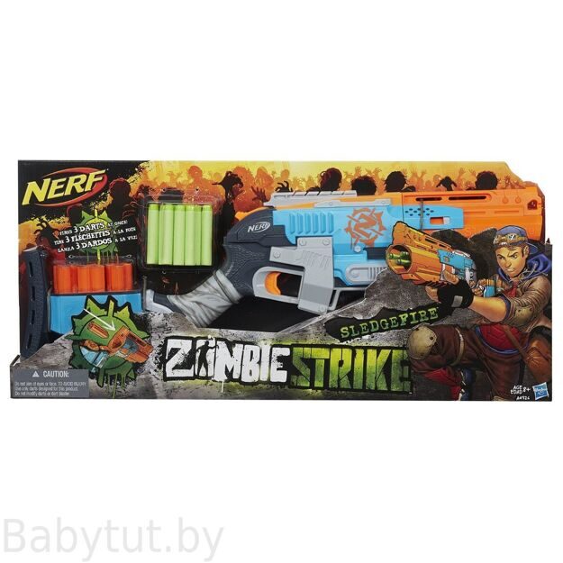 Ружье NERF СлэджФайр - Sledgefire ( Zombie Strike) Hasbro A4326