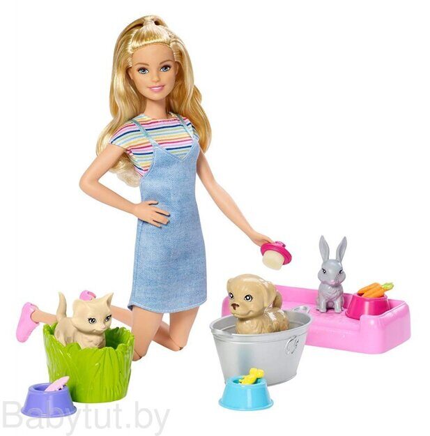 Игровой набор Barbie Кукла и домашние питомцы FXH11