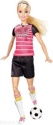 Кукла Барби Безграничные движения Barbie Made To Move - Футболистка (блондинка)