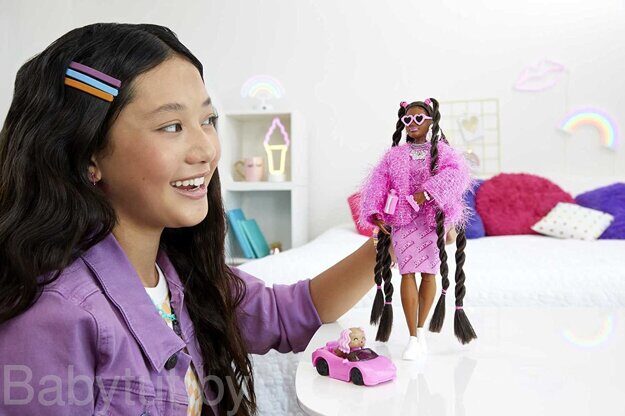 Кукла Barbie Экстра шатенка с косичками HHN06