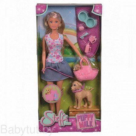 Кукла Simba Штеффи набор "Прогулка с питомцами" 5733310
