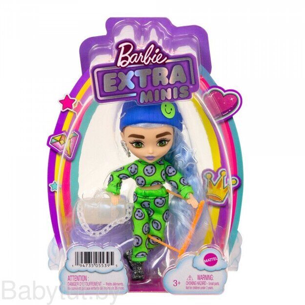 Кукла Barbie Экстра Minis в зеленом костюме с принтом HGP65
