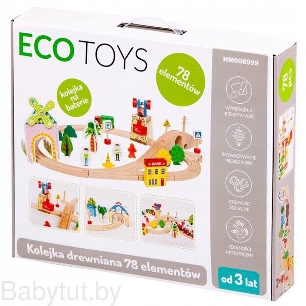 Железная дорога Eco Toys 78 элементов HM008999