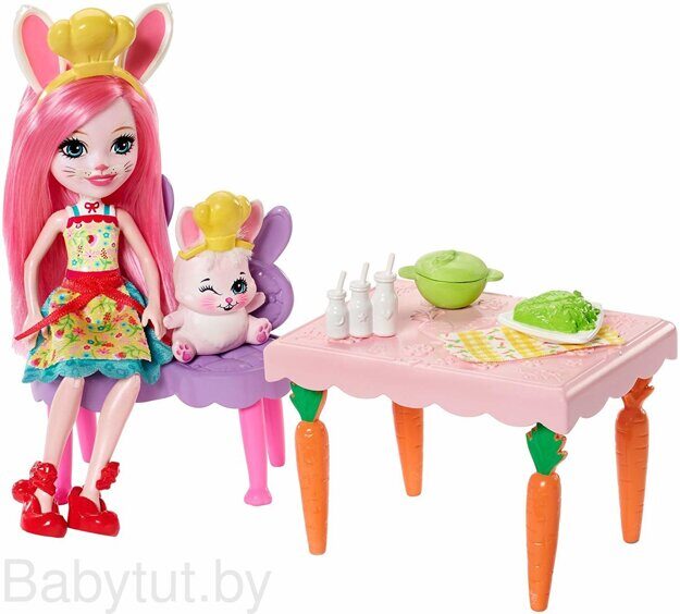 Игровой набор Энчантималс Забавная кухня с куклой Бри Кролик