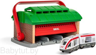 Депо-переноска с поездом и вагоном Brio 33474