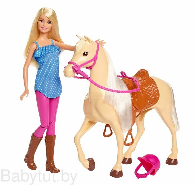 Кукла Barbie Барби с лошадью FXH13