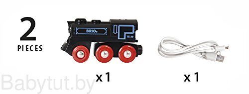 Паровоз Brio с зарядкой USB 33599