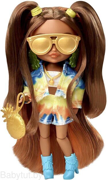 Кукла Barbie Экстра Minis в джинсовом тай-дай костюме HHF81