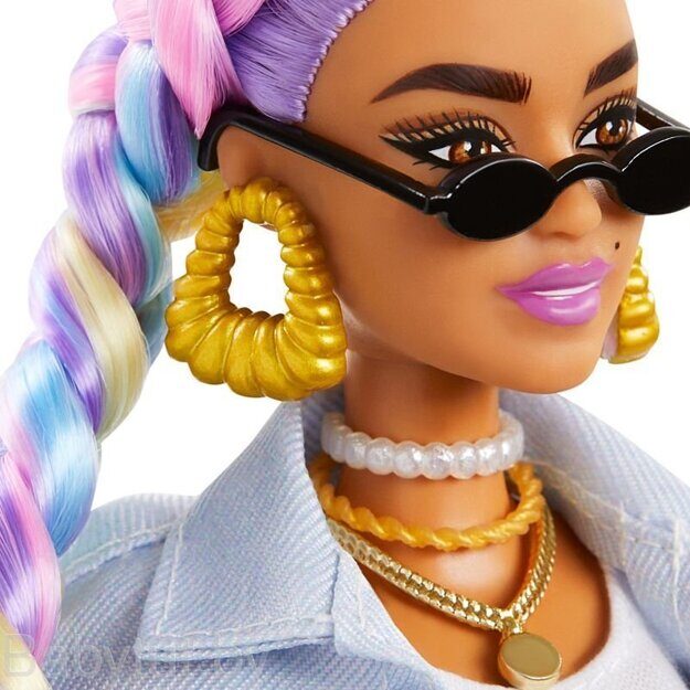 Кукла Barbie Экстра c радужными волосами GRN29