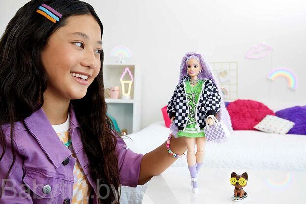 Кукла Barbie Экстра с сиреневыми волосами HHN10