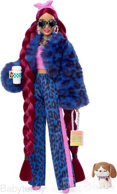 Кукла Barbie Экстра с бордовыми длинными волосами HHN09
