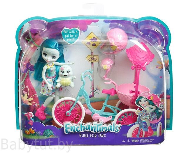 Игровой набор Энчантималс Прогулка на велосипеде с куклой Тайли Черепашка