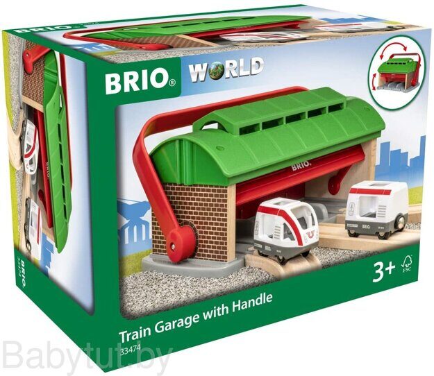 Депо-переноска с поездом и вагоном Brio 33474