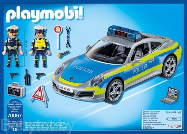 Конструктор Порше 911 Carrera 4S полицейский Playmobil