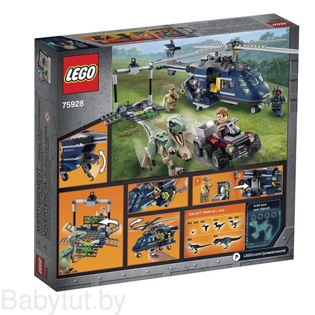 Конструктор Lego Jurassic World 75928 Погоня за Блю на вертолёте