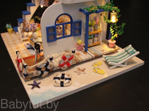 Интерьерный конструктор Румбокс Hobby Day DIY MINI House Домик у моря M032